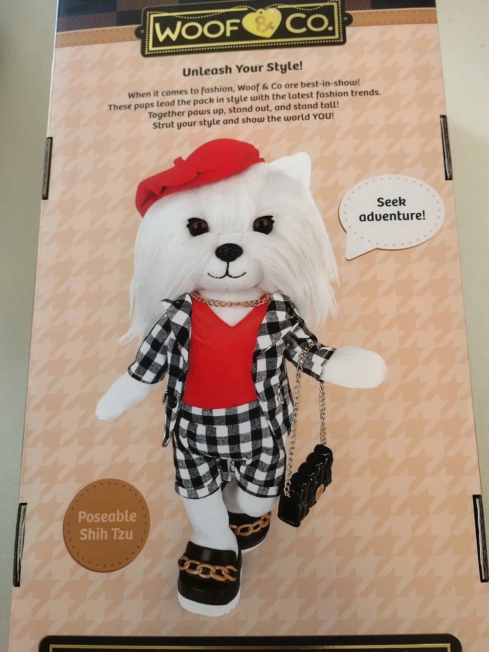 Woof & Co. Lily Poseable Shih Tzu Plush Puppy Dog